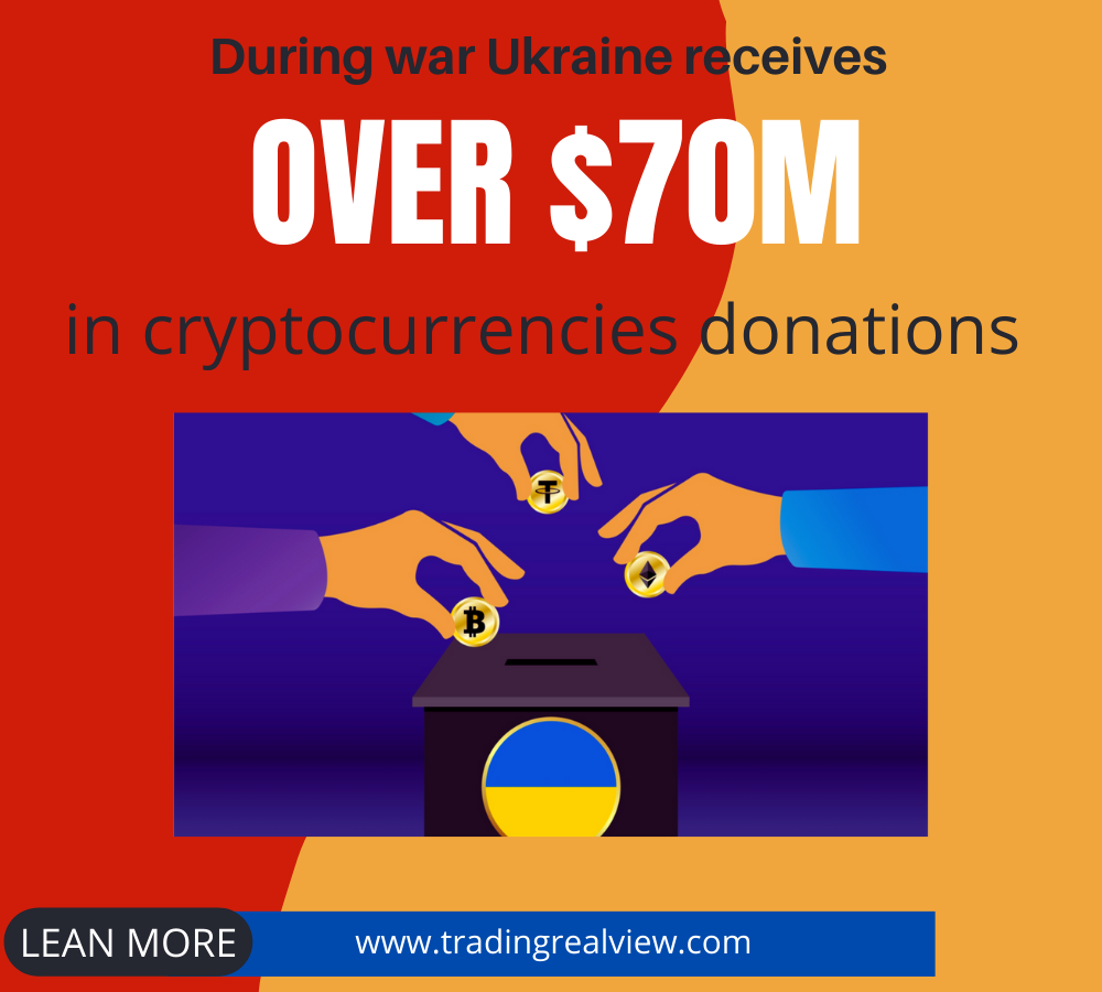 During war Ukraine receives over $70M in cryptocurrencies donations